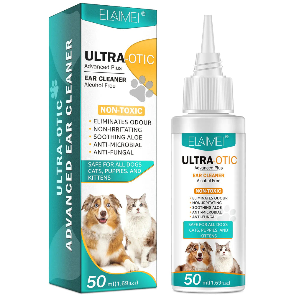 Pet Ear Cleaner 50ml | Gentle Hygiene Solution for Dogs & Cats - Hippopotamus Barn