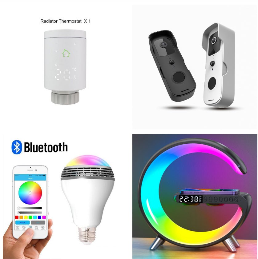 Smart LED Atmosphere Lamp with Wireless Charger & Bluetooth Speaker - G - Shaped Bedside Night Light - Hippopotamus Barn