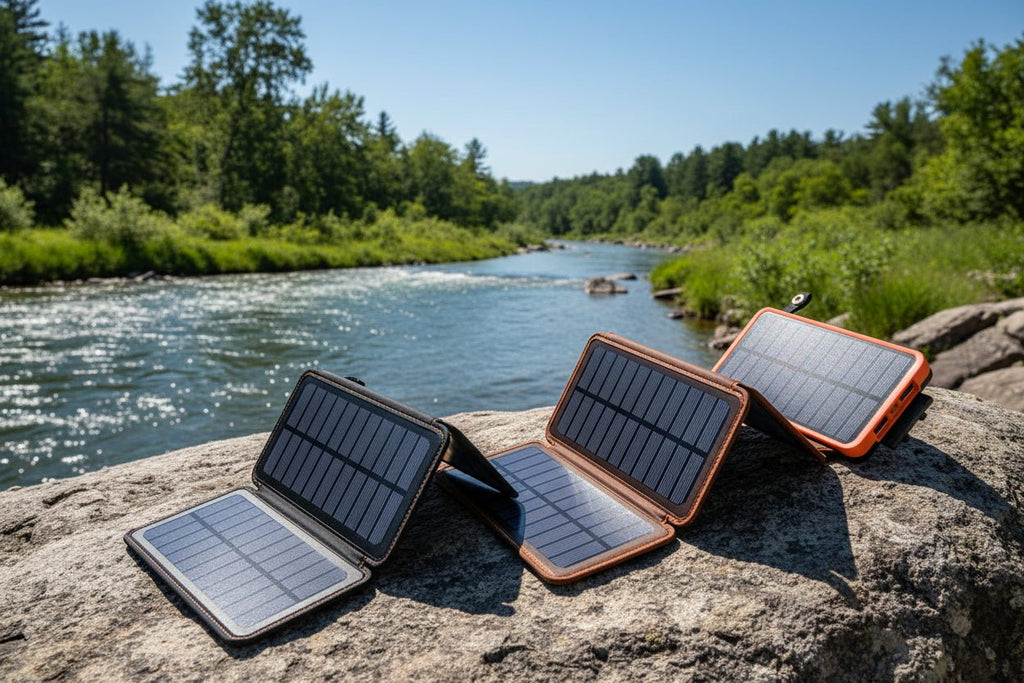 Solar Power Bank 25000mAh – 4 Foldable Panels, QC3.0 Fast Charging, Waterproof | Camping & Hiking - Hippopotamus Barn