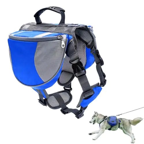 Tactical Dog Hiking Backpack – Reflective Saddle Bag with Breathable Mesh & Dual Pockets - Hippopotamus Barn