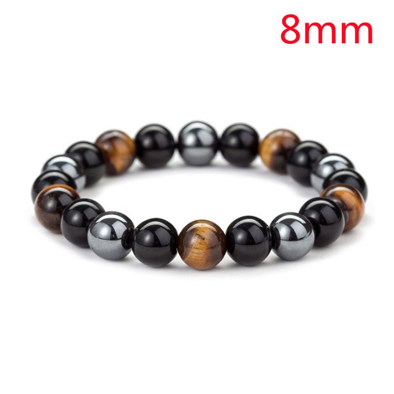 Tiger Eye Stone Bracelet - Natural Healing Crystal Beaded Bracelet for Men Women - Hippopotamus Barn