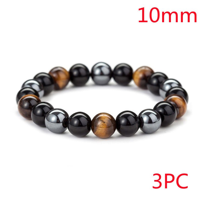 Tiger Eye Stone Bracelet - Natural Healing Crystal Beaded Bracelet for Men Women - Hippopotamus Barn