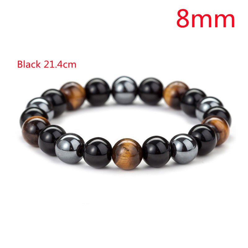 Tiger Eye Stone Bracelet - Natural Healing Crystal Beaded Bracelet for Men Women - Hippopotamus Barn
