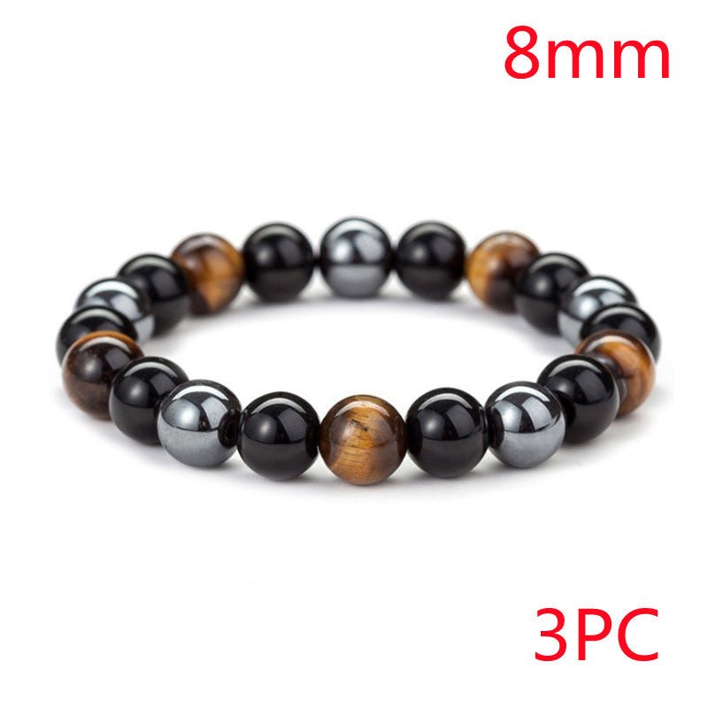 Tiger Eye Stone Bracelet - Natural Healing Crystal Beaded Bracelet for Men Women - Hippopotamus Barn