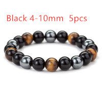 Tiger Eye Stone Bracelet - Natural Healing Crystal Beaded Bracelet for Men Women - Hippopotamus Barn