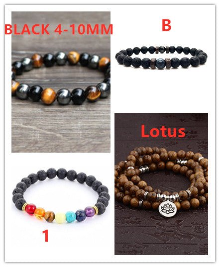 Tiger Eye Stone Bracelet - Natural Healing Crystal Beaded Bracelet for Men Women - Hippopotamus Barn