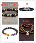 Tiger Eye Stone Bracelet - Natural Healing Crystal Beaded Bracelet for Men Women - Hippopotamus Barn