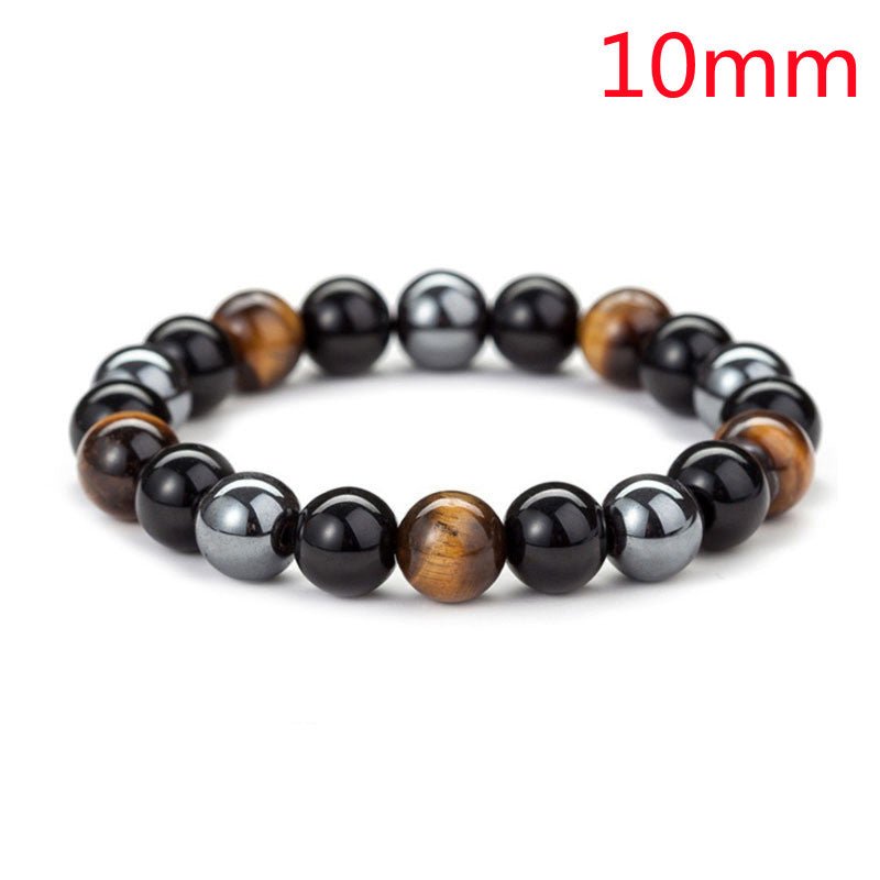 Tiger Eye Stone Bracelet - Natural Healing Crystal Beaded Bracelet for Men Women - Hippopotamus Barn