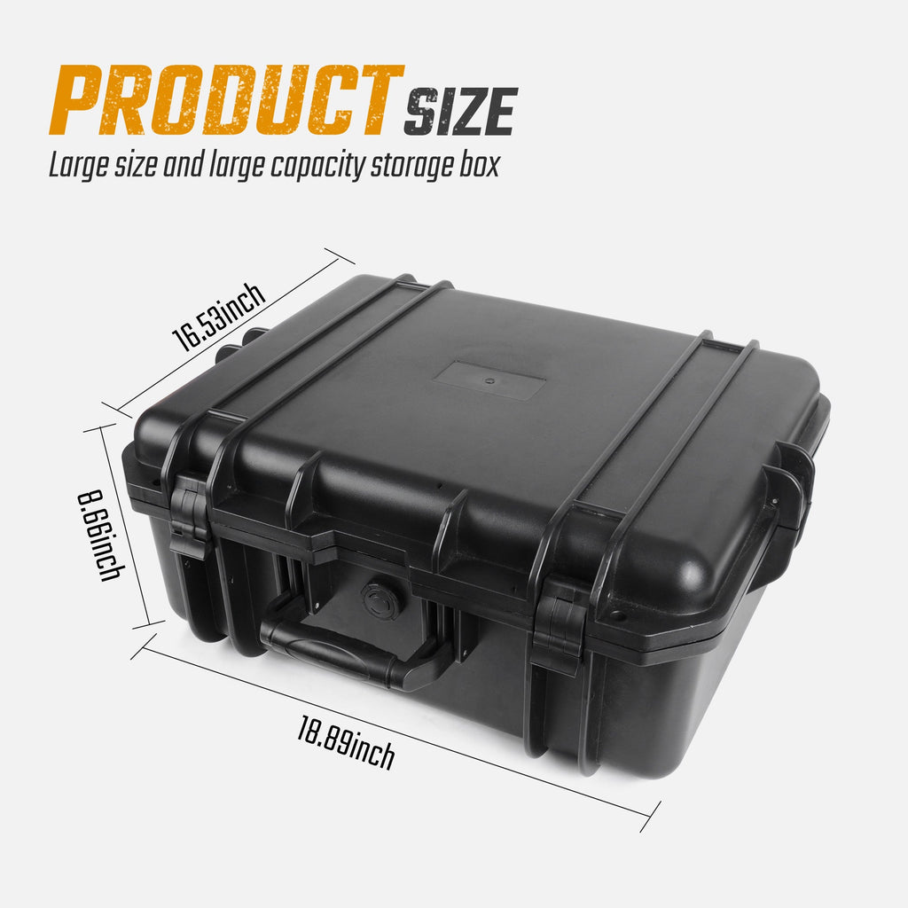 Waterproof Hard Case with Foam - IP67 Protective Equipment Case for Cameras & Gear - Hippopotamus Barn