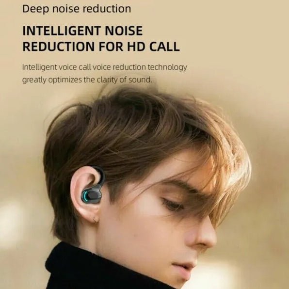Wireless Earbuds Bluetooth 5.1 - Sport Ear Hook Headphones with Stereo Sound - Hippopotamus Barn
