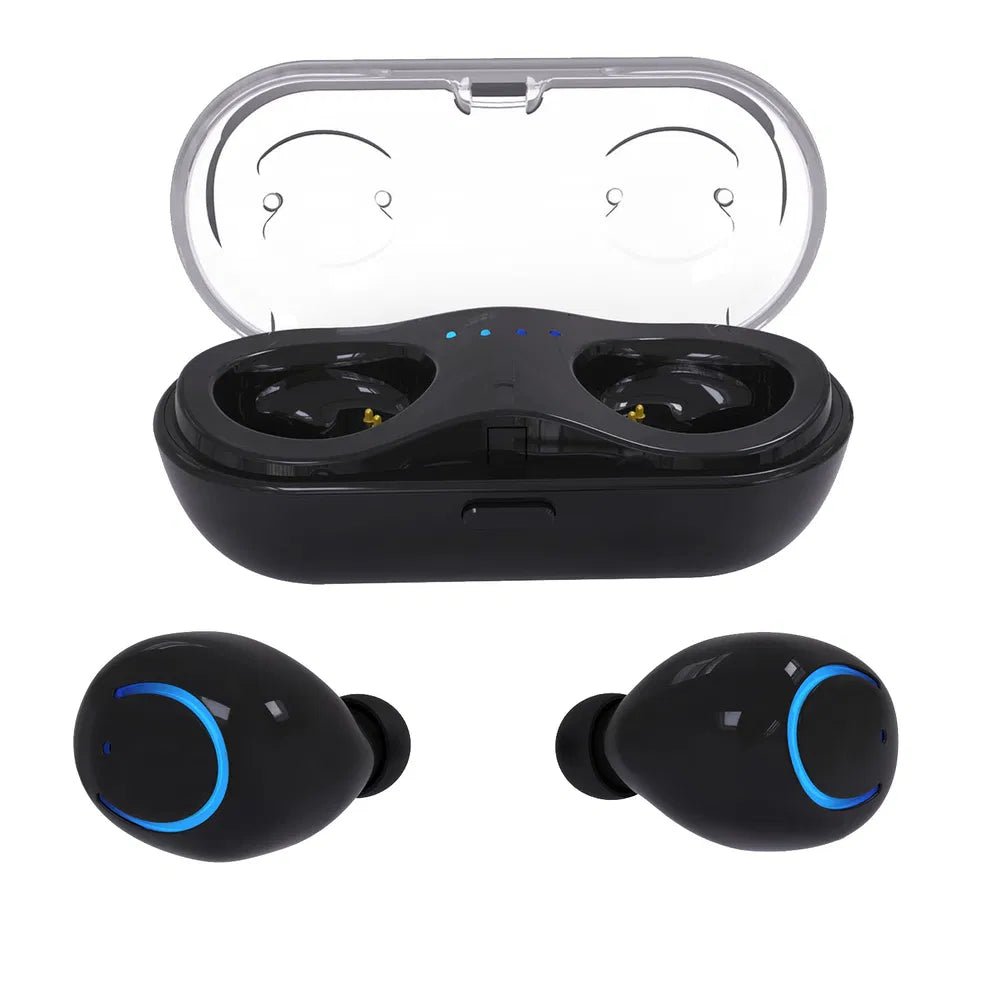 Wireless Earbuds TWS Stereo Bluetooth Earphones with Charging Case - Hippopotamus Barn