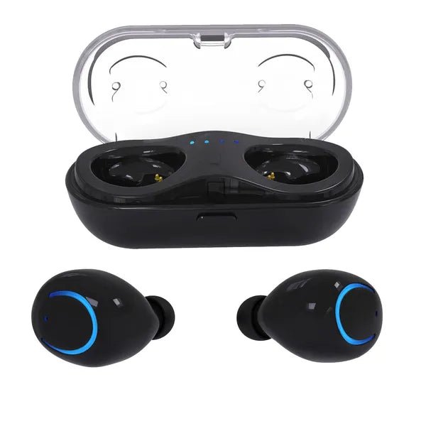 Wireless Earbuds TWS Stereo Bluetooth Earphones with Charging Case - Hippopotamus Barn