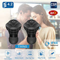 Wireless Earbuds V4.2 with aptX - IP44 Waterproof TWS with Noise Canceling for Business - Hippopotamus Barn