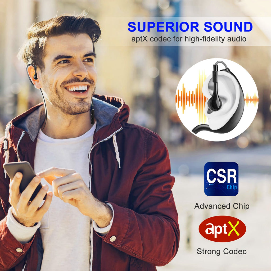 Wireless Neckband Earbuds V4.1 - Deep Bass HiFi Sport Headphones for Running & Travel - Hippopotamus Barn