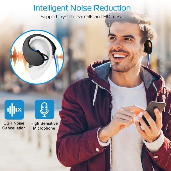 Wireless Neckband Earphones V4.1 - HD Stereo Sweat - Proof Sport Headphones - Hippopotamus Barn