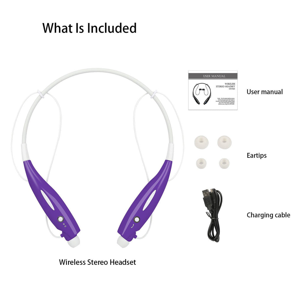 Wireless Neckband Headphones - IPX4 Waterproof Magnetic Sport Earbuds with Mic - Hippopotamus Barn