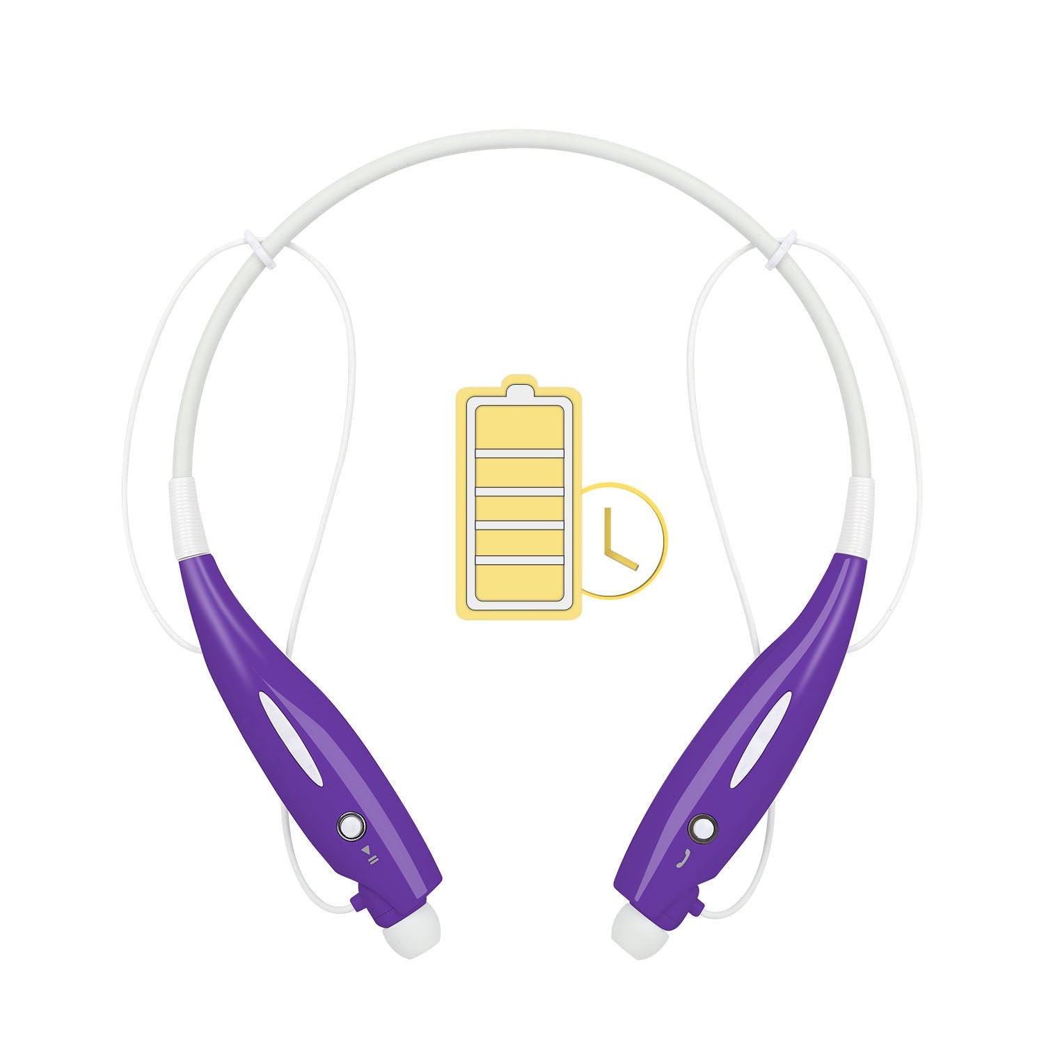 Wireless Neckband Headphones - IPX4 Waterproof Magnetic Sport Earbuds with Mic - Hippopotamus Barn