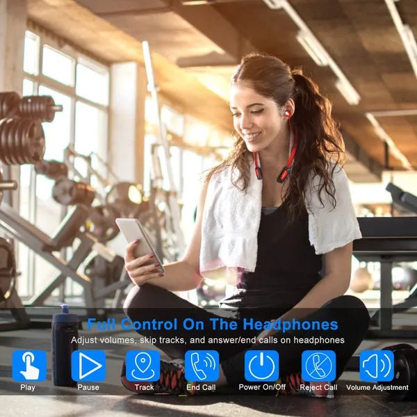 Wireless Neckband Headphones V4.2 - Magnetic Sweat - Proof Sport Earbuds 15Hr Battery - Hippopotamus Barn