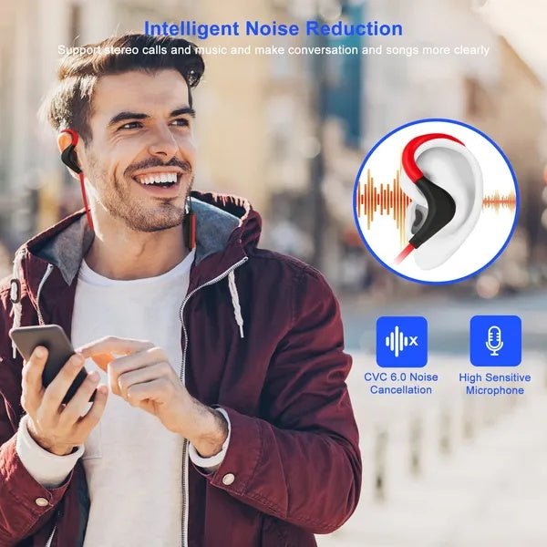 Wireless Sport Earbuds V4.1 - Sweat - Proof In - Ear Headphones with Carrying Case - Hippopotamus Barn