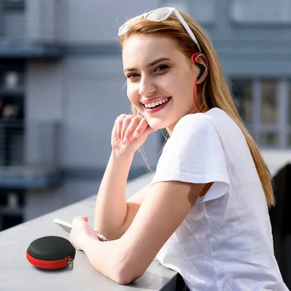 Wireless Sport Earbuds V4.1 - Sweat - Proof Noise Canceling with Ear Hooks & Case - Hippopotamus Barn