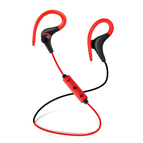 Wireless Sport Earbuds V4.1 - Sweat - Proof Noise Canceling with Ear Hooks & Case - Hippopotamus Barn