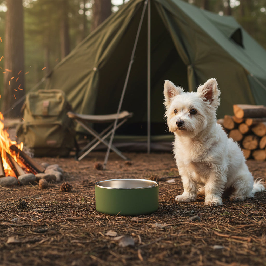 Durango Insulated Stainless Steel Dog Bowl | Double-Walled 32 oz. No-Slip Feeder
